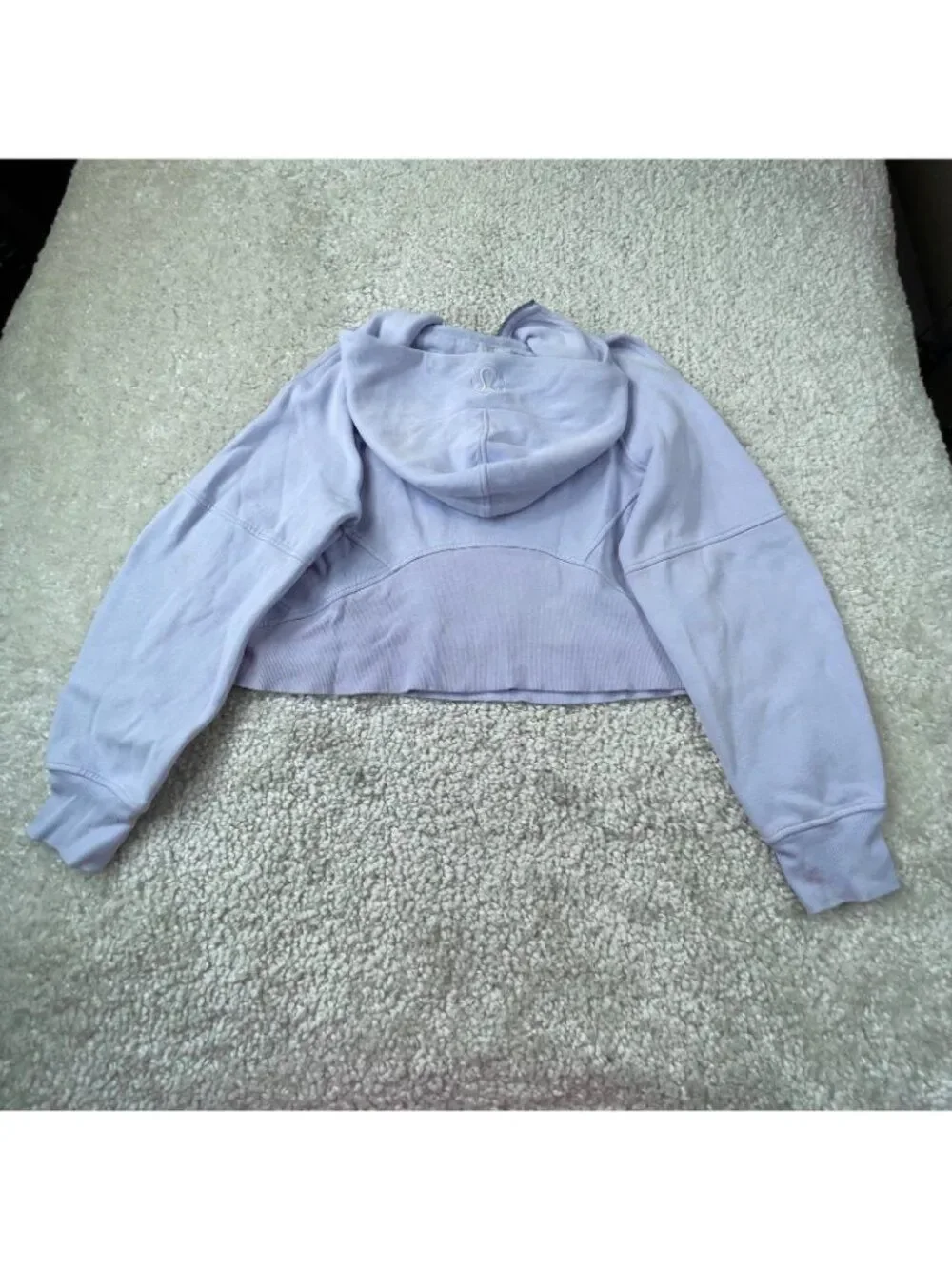 Lululemon Scuba Oversized 1/2 Zip Crop Hoodie Lavendar Dew Womens XS/S